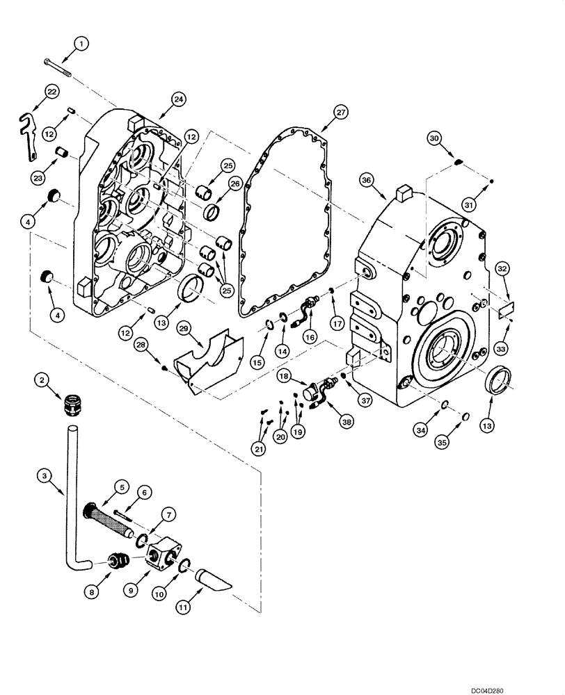 Схема запчастей Case 865 - (06.15[00]) - TRANSMISSION - MAIN HOUSING (06) - POWER TRAIN