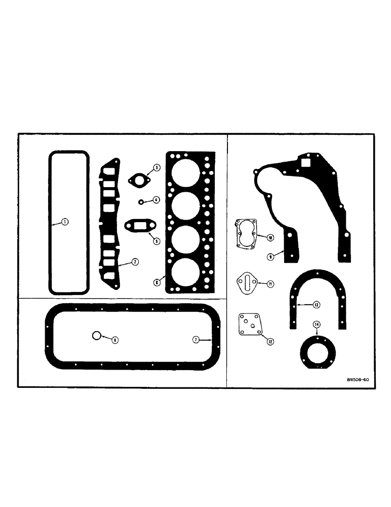 Схема запчастей Case 420C - (022[1]) - SERVICE GASKET SETS - GAS (01) - ENGINE