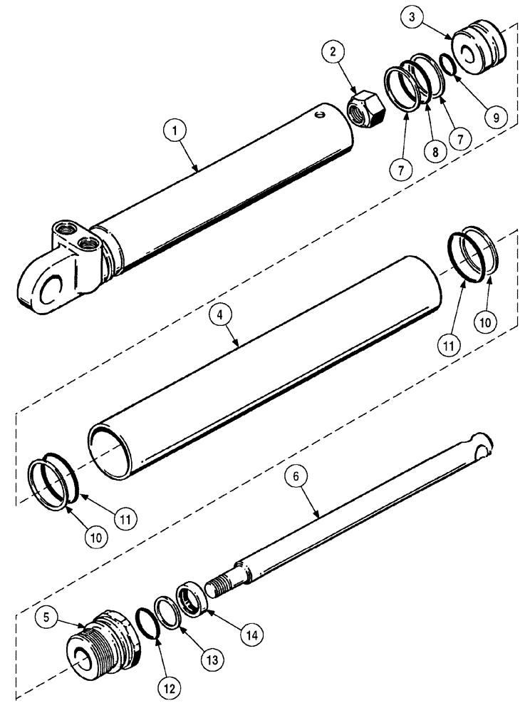 Схема запчастей Case 6010 - (08-31) - CYLINDER ASSY - STABILIZERS (35) - HYDRAULIC SYSTEMS