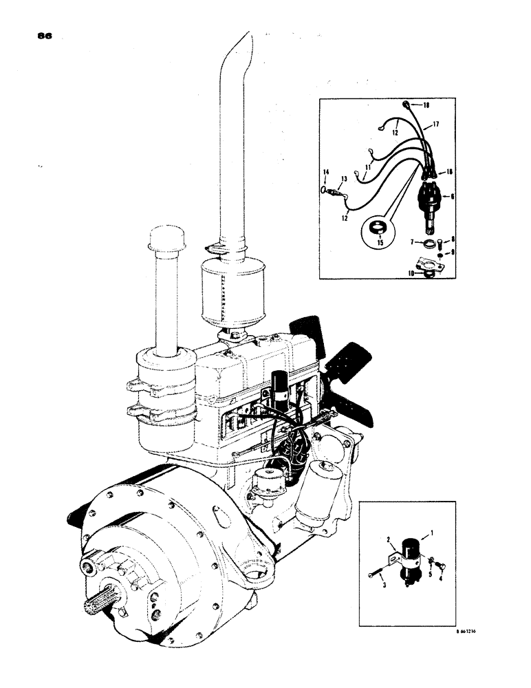 Схема запчастей Case 450 - (086) - COIL, DISTRIBUTOR AND RELATED PARTS (06) - ELECTRICAL SYSTEMS