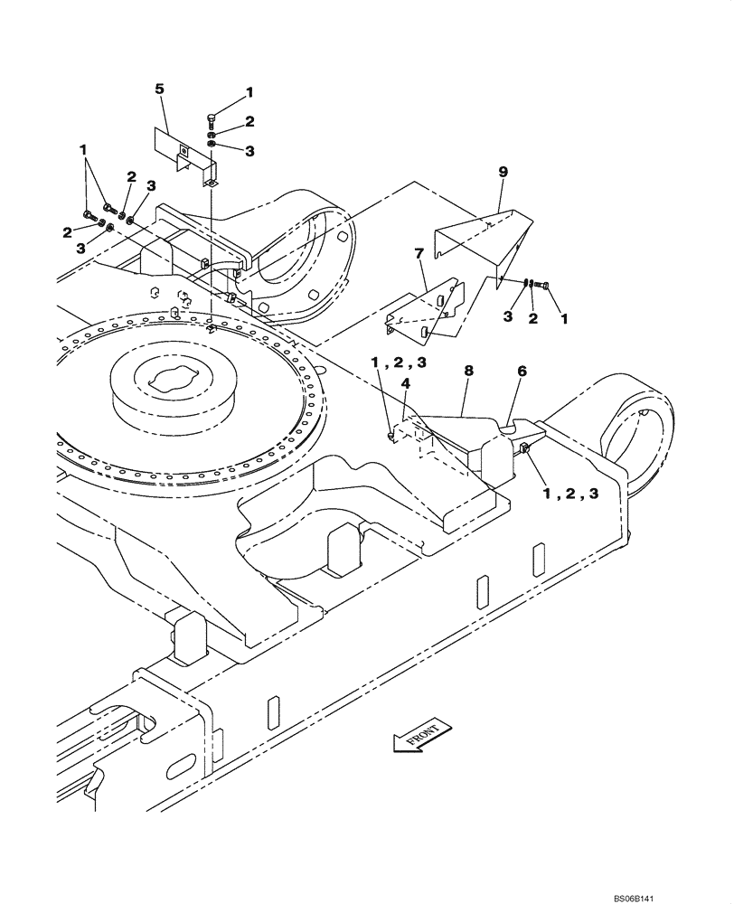 Схема запчастей Case CX700B - (05-12) - PIPES PROTECTION - UNDERCARRIAGE (11) - TRACKS/STEERING