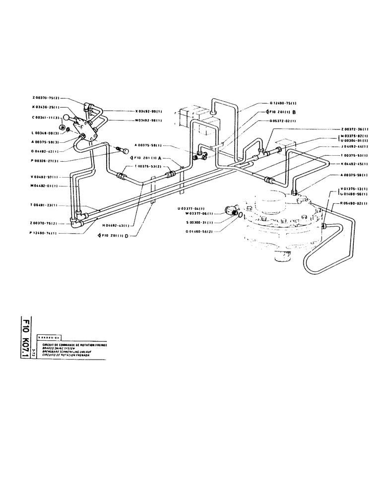Схема запчастей Case GCK120 - (060) - BRAKED SWING SYSYEM 