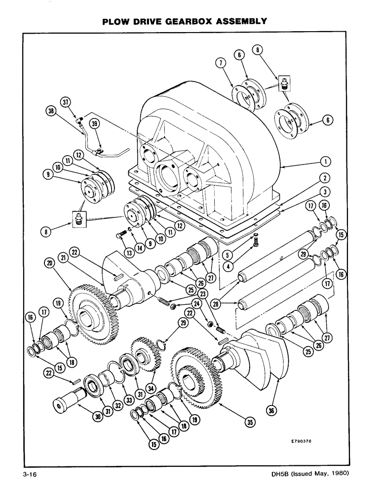 Схема запчастей Case DH5 - (3-16) - PLOW DRIVE GEARBOX ASSEMBLY (89) - TOOLS