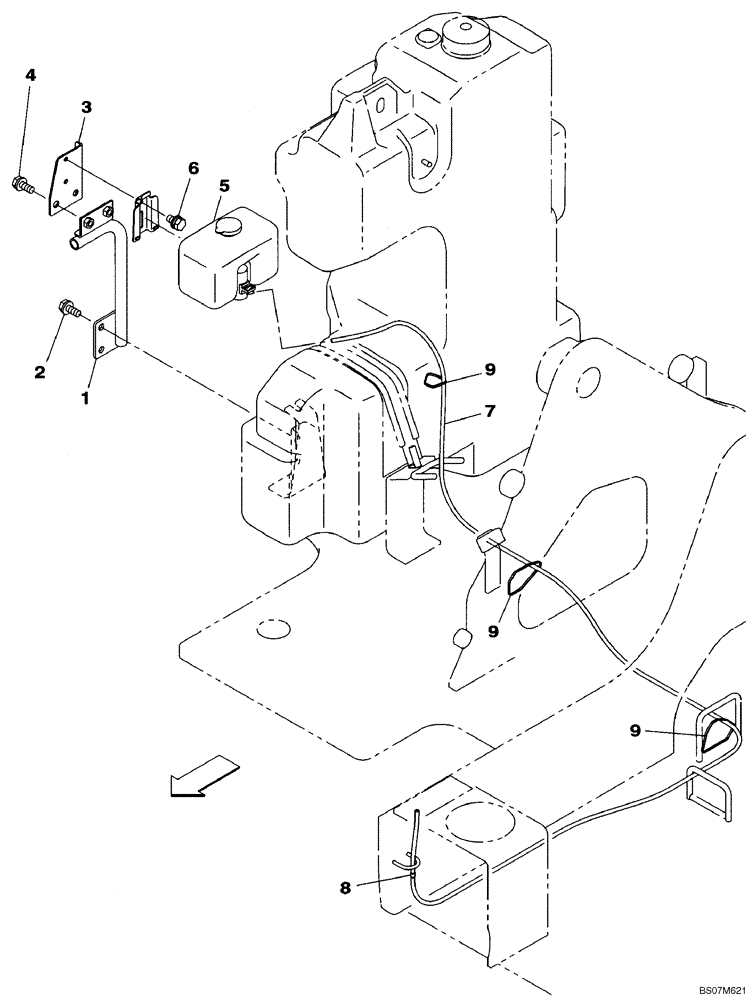 Схема запчастей Case CX75SR - (04-10) - WINDSHIELD WASHER (04) - ELECTRICAL SYSTEMS