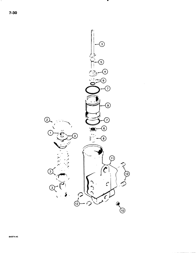 Схема запчастей Case W20C - (7-30) - AIR COMPRESSOR GOVERNOR (07) - BRAKES