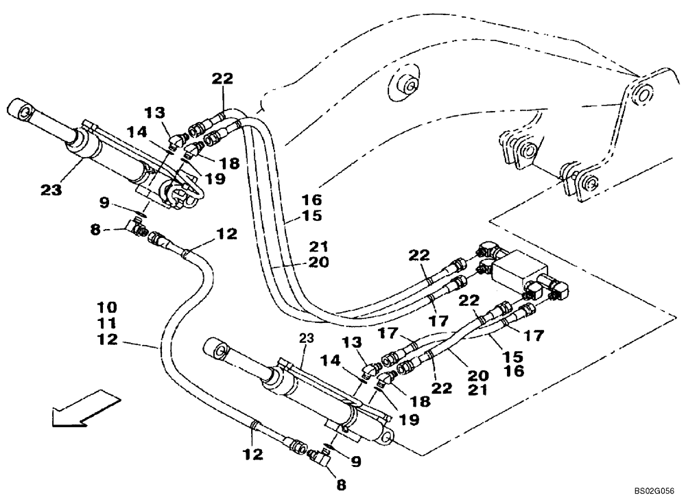 Схема запчастей Case CX210 - (08-10A) - HYDRAULICS - BOOM CYLINDER, MODELS WITH LOAD HOLD (08) - HYDRAULICS