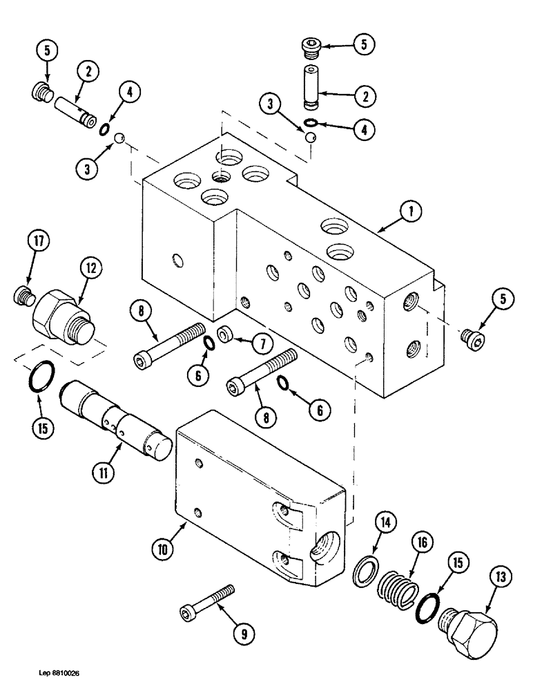 Схема запчастей Case 1088 - (7-20) - BRAKE RELEASE VALVE (07) - BRAKES