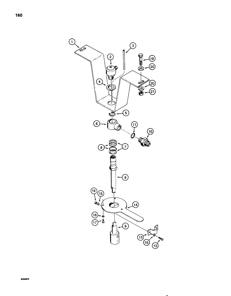 Схема запчастей Case 1080 - (160) - INNER SWIVEL ASSEMBLY, TWO SPEED (35) - HYDRAULIC SYSTEMS