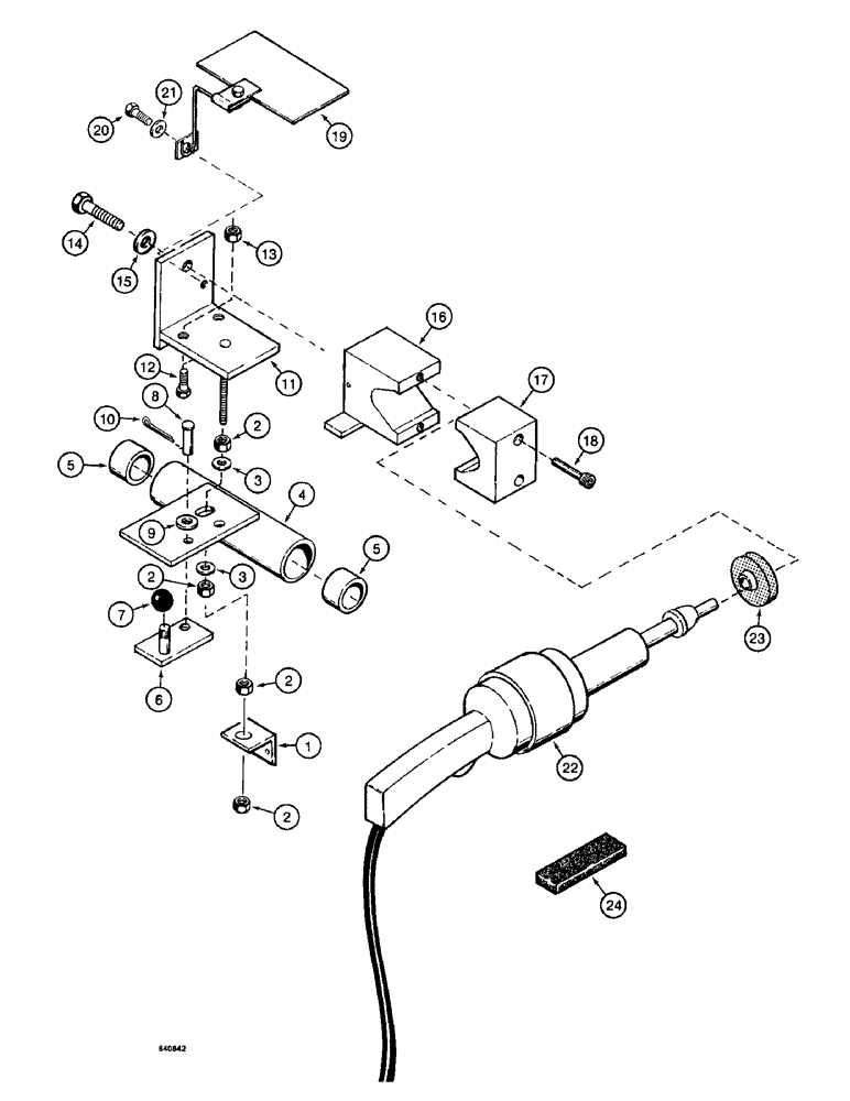 Схема запчастей Case 1187 - (336) - TOOL GRINDER MOUNTING PARTS (05) - UPPERSTRUCTURE CHASSIS