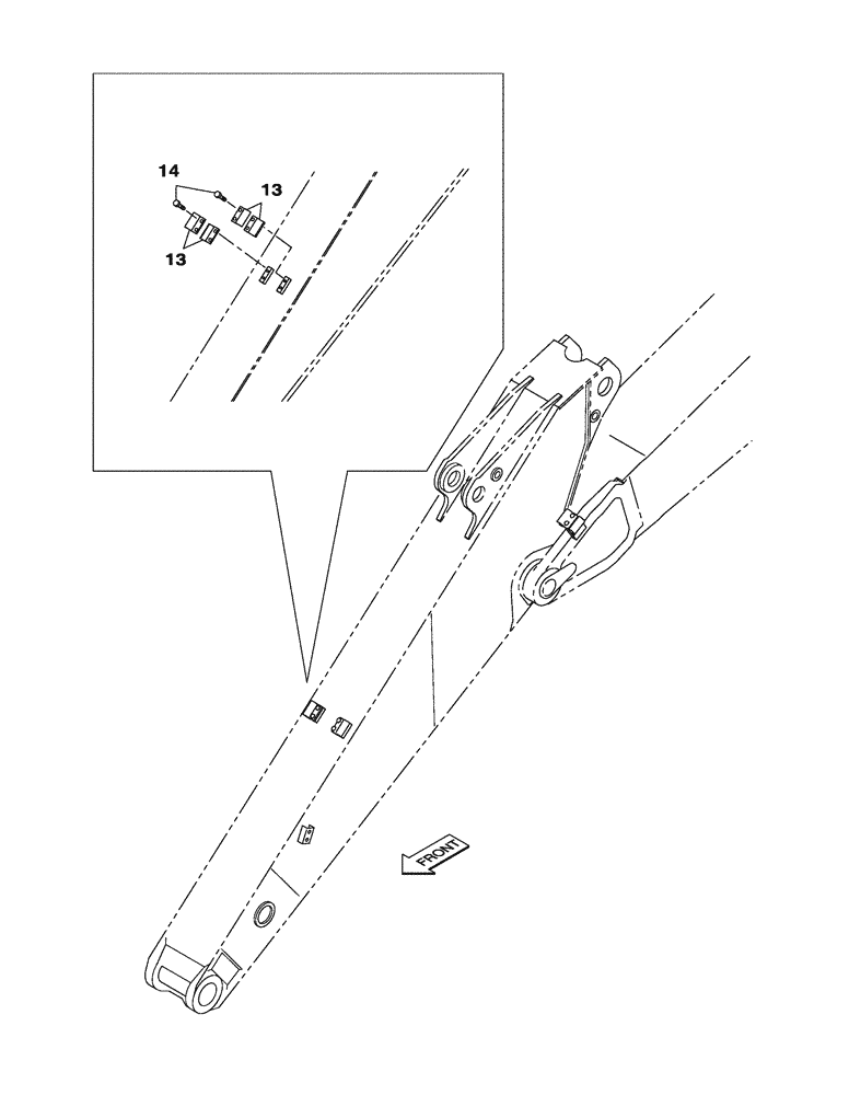 Схема запчастей Case CX300C - (09-105-01[01]) - DIPPER -2.65 M BRACKET- OPTIONAL - 01 (09) - CHASSIS/ATTACHMENTS