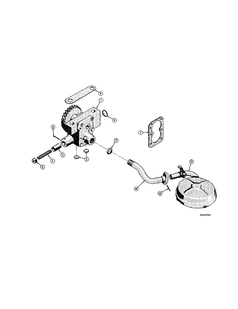 Схема запчастей Case 420C - (062) - ENGINE OIL PUMP - DIESEL (01) - ENGINE