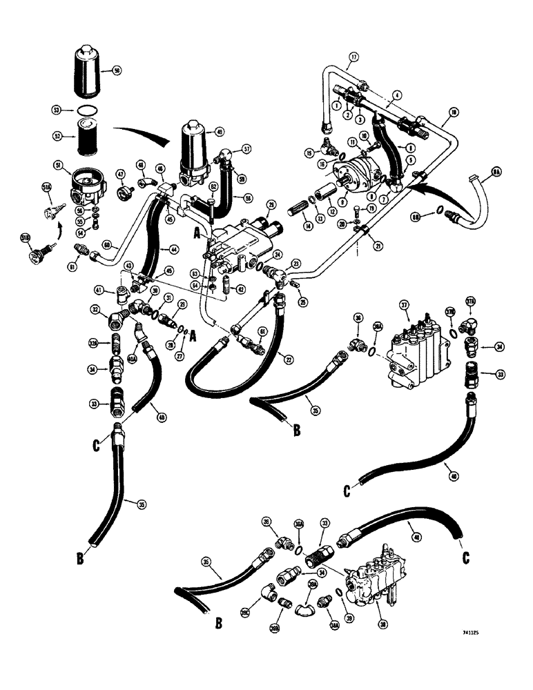 Схема запчастей Case 26B - (026) - LOADER PRIMARY HYDRAULICS, SN. 5003000 TO 5210459 