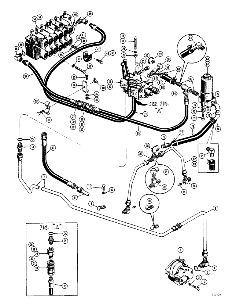 Схема запчастей Case 32 - (094) - BASIC BACKHOE HYDRAULICS, (BEFORE BACKHOE SERIAL NUMBER 4103863) 