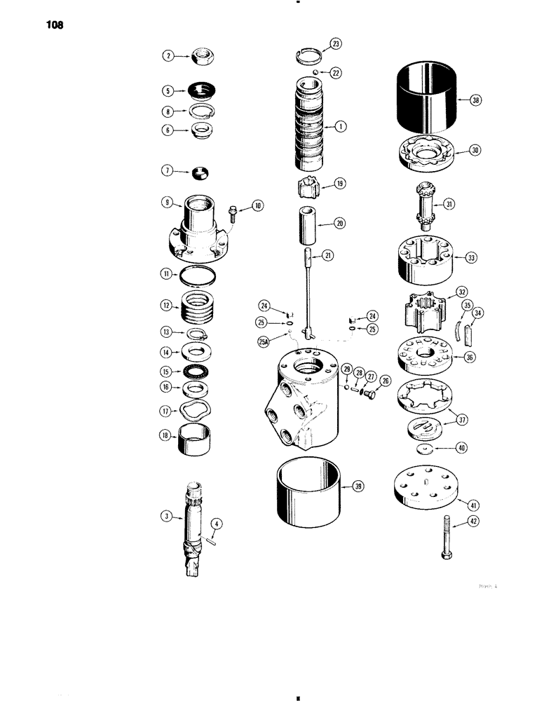 Схема запчастей Case 586C - (108) - STEERING CONTROL VALVE (41) - STEERING