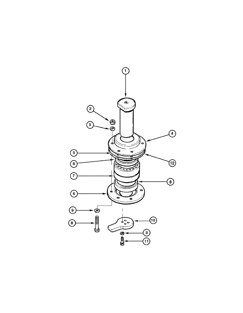 Схема запчастей Case 865 AWD - (09-008[01]) - UPPER ARTICULATION - ASSEMBLY (09) - CHASSIS