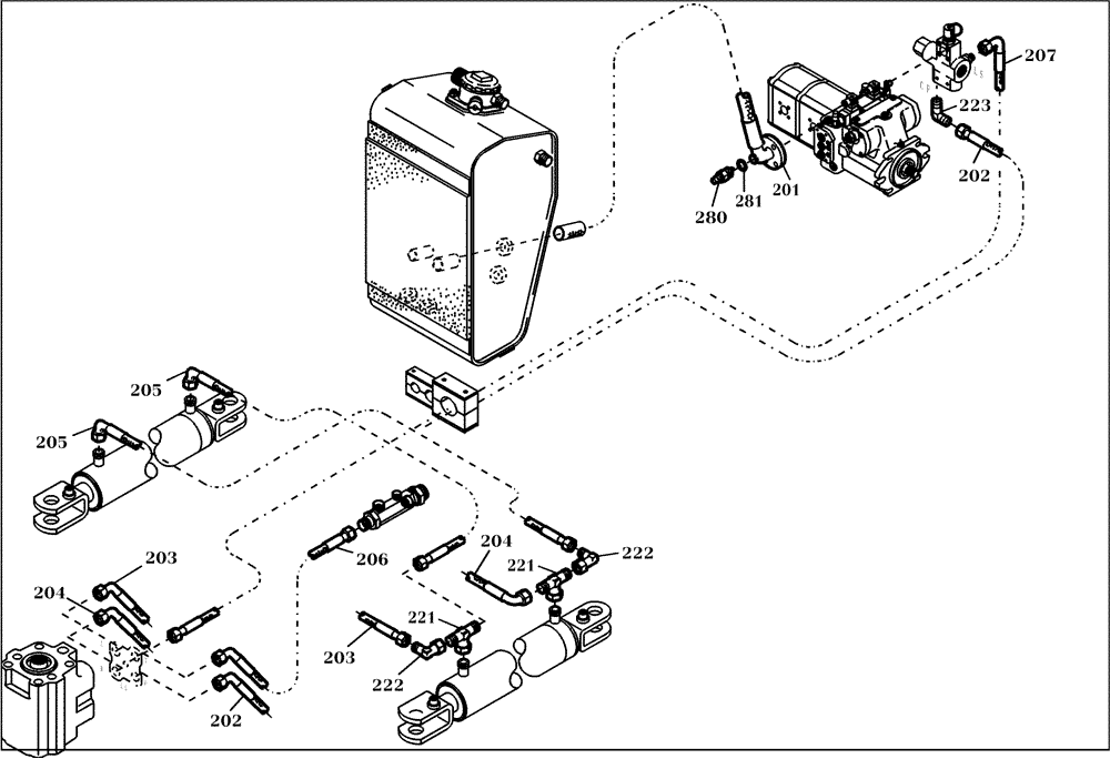 Схема запчастей Case 321D - (20.530[001]) - HYDRAULIC SYSTEM STEERING COLUMN (S/N 591052-UP) No Description