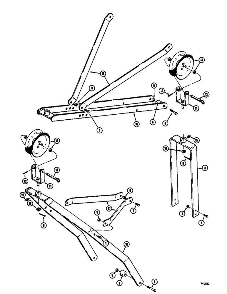 Схема запчастей Case 475 - (136) - CABLE CARRIER (89) - TOOLS