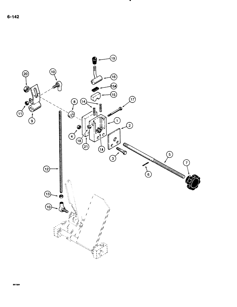 Схема запчастей Case DH4B - (6-142) - CREEP CONTROL, MODELS WITH STEERING WHEEL (06) - POWER TRAIN