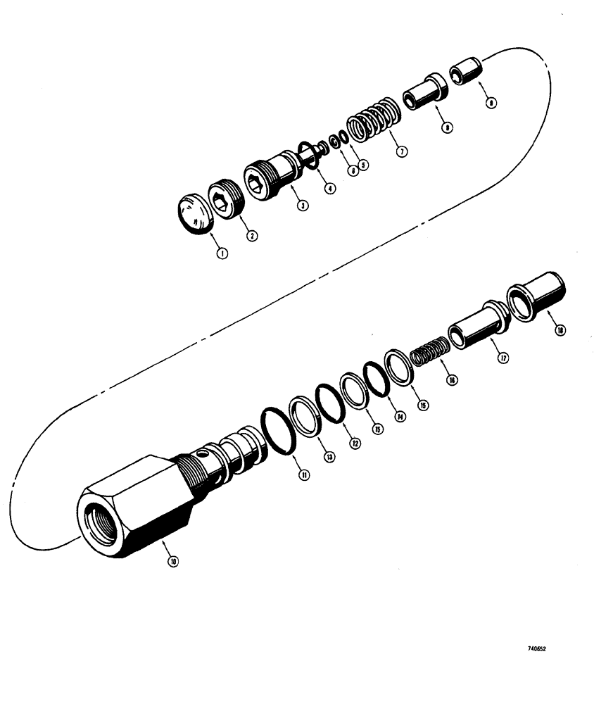 Схема запчастей Case W20 - (336) - SECONDARY RELIEF VALVES (08) - HYDRAULICS