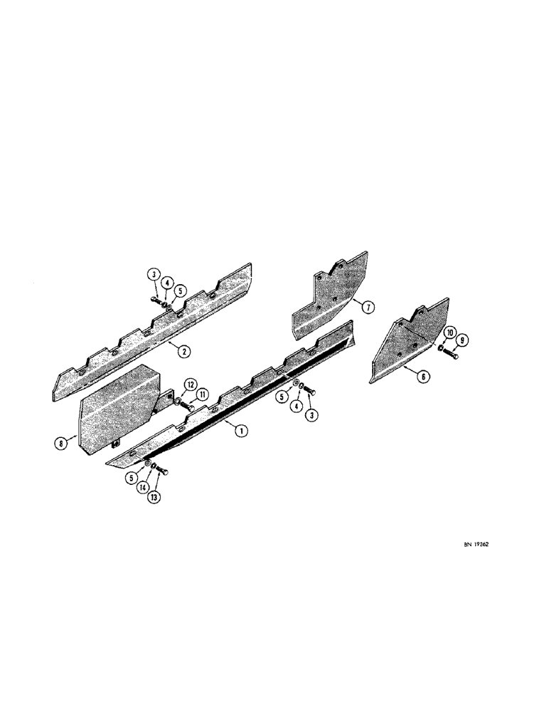 Схема запчастей Case 310G - (138[1]) - ROCK GUARDS (04) - UNDERCARRIAGE