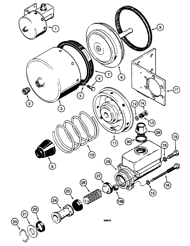 Схема запчастей Case W14 - (414) - L50885 AND L76809 BRAKE ACTUATORS (07) - BRAKES