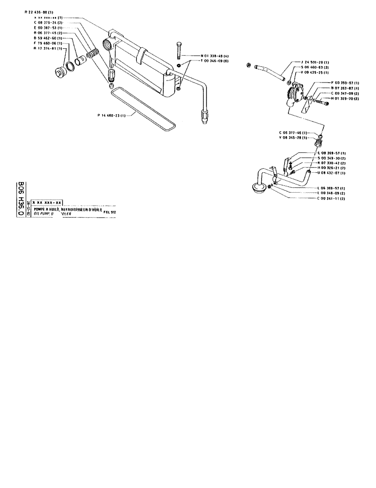 Схема запчастей Case 90BCL - (139) - OIL PUMP, COOLER F6L 912 (01) - ENGINE