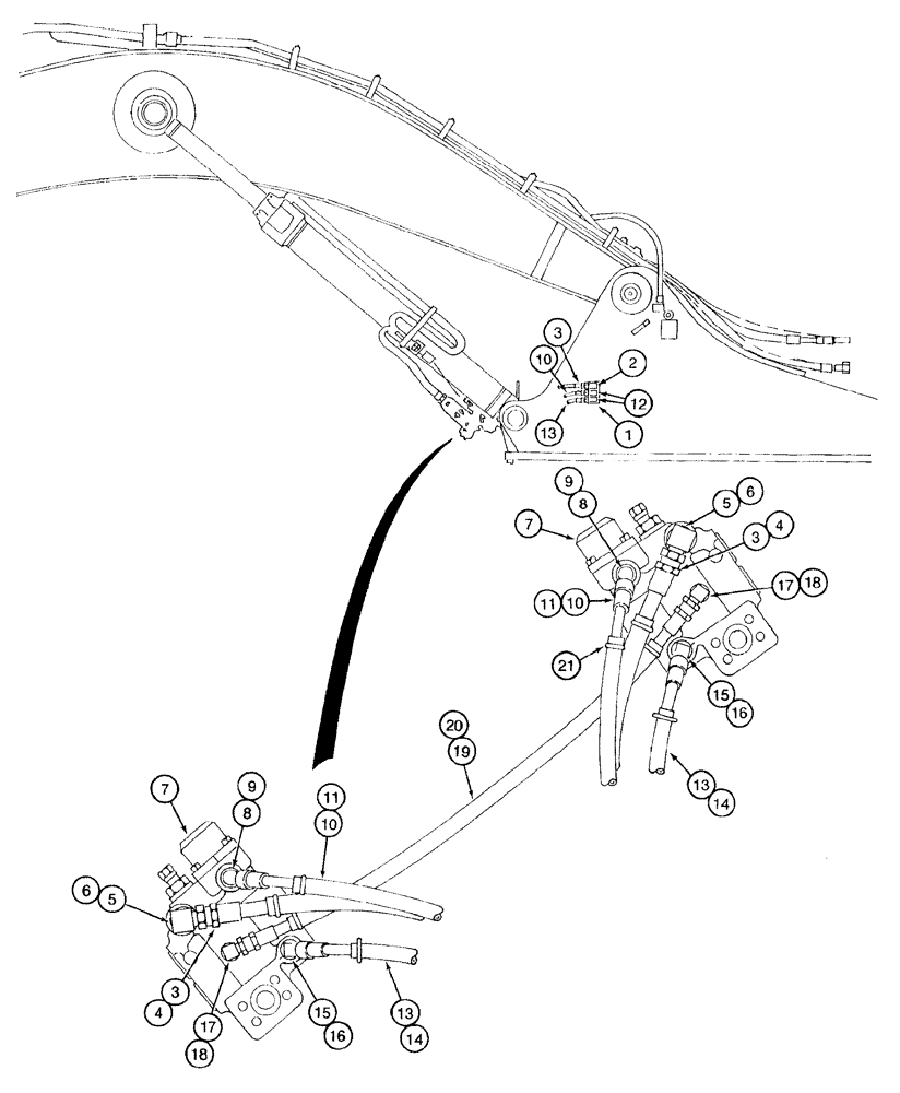 Схема запчастей Case 9050B - (8-218) - LOAD HOLDING OPTION, BOOM CYLINDER HYDRAULICS (08) - HYDRAULICS