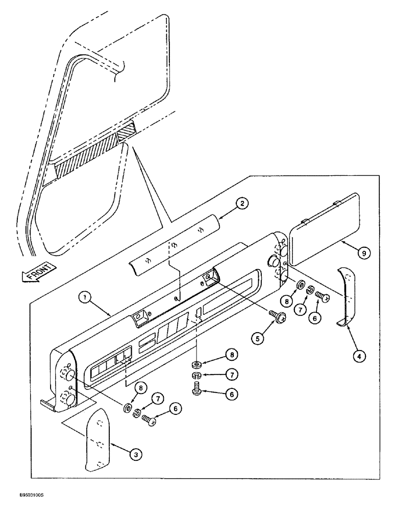 Схема запчастей Case 9060B - (4-16) - INSTRUMENT CLUSTER AND MOUNTING (04) - ELECTRICAL SYSTEMS