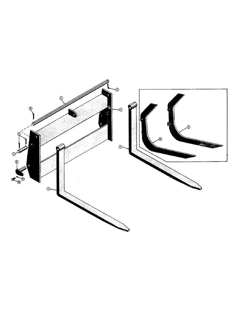 Схема запчастей Case 420B - (09) - LOGGING AND PALLET FORKS 