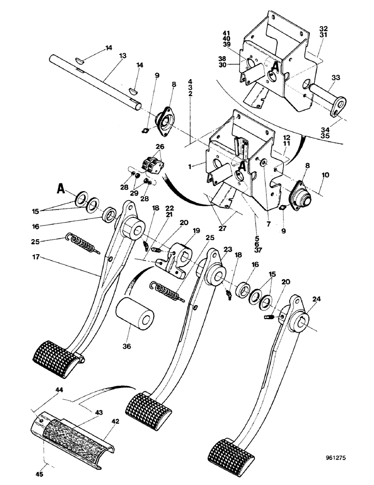 Схема запчастей Case 580G - (192) - BRAKES - PEDALS (07) - BRAKES
