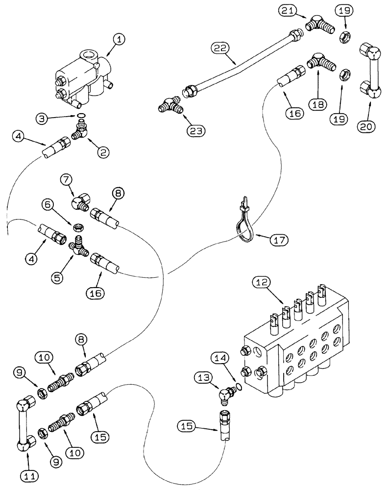 Схема запчастей Case 460 - (8-014) - BASIC HYDRAULIC CIRCUIT, POWER BEYOND CIRCUIT (08) - HYDRAULICS