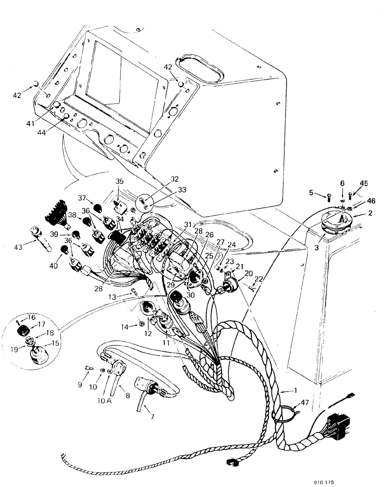 Схема запчастей Case 580F - (040) - ELECTICAL, INSTRUMENT PANEL, STARTING WITH NO 3.736.447 (55) - ELECTRICAL SYSTEMS