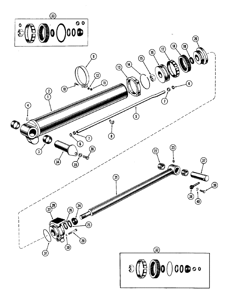 Схема запчастей Case W10 - (180) - HYDRAULIC LIFT CYLINDER (08) - HYDRAULICS