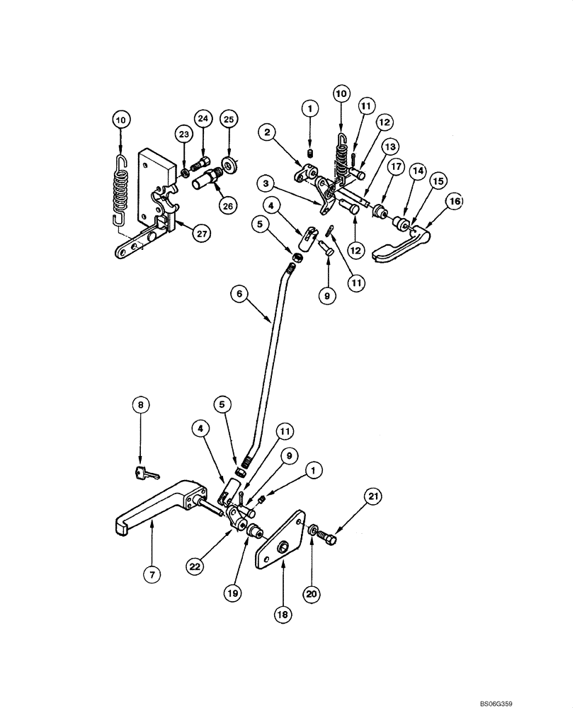Схема запчастей Case 865 - (09.34[00]) - CAB - DOOR HANDLE (09) - CHASSIS
