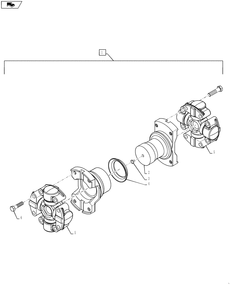 Схема запчастей Case 1121F - (21.315.01[02]) - REAR DRIVE SHAFT ASSEMBLY, 4 SPEED (21) - TRANSMISSION