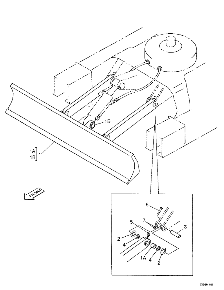 Схема запчастей Case 9007B - (5-08) - DOZER BLADE (11) - TRACKS/STEERING