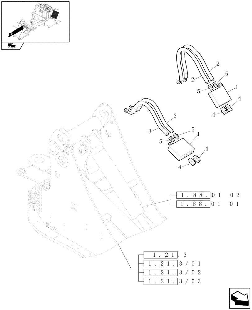 Схема запчастей Case 21E - (072/01) - HYDRAULIC SYSTEM CYLINDER LOCK VALVE (ANTI DROP VALVE) - AFTER DATE 17 DECEMBER, 2008 (07) - HYDRAULIC SYSTEMS