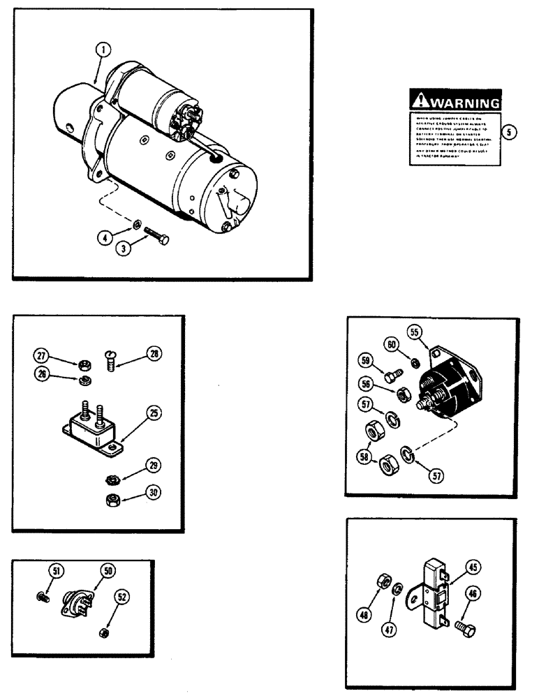 Схема запчастей Case 580B - (086) - ELECTRICAL EQUIPMENT MOUNTING, (188) DIESEL ENGINE (04) - ELECTRICAL SYSTEMS