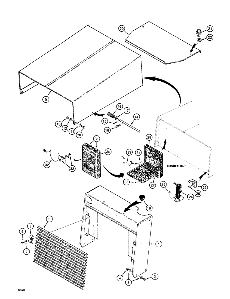Схема запчастей Case W4 - (194) - HOOD, GRILLE, AND RADIATOR SHROUD, FOR 2.1 LITRE SHROUD, USED ON TRACTOR SN 1205397, 1205402 & AFTER (09) - CHASSIS/ATTACHMENTS
