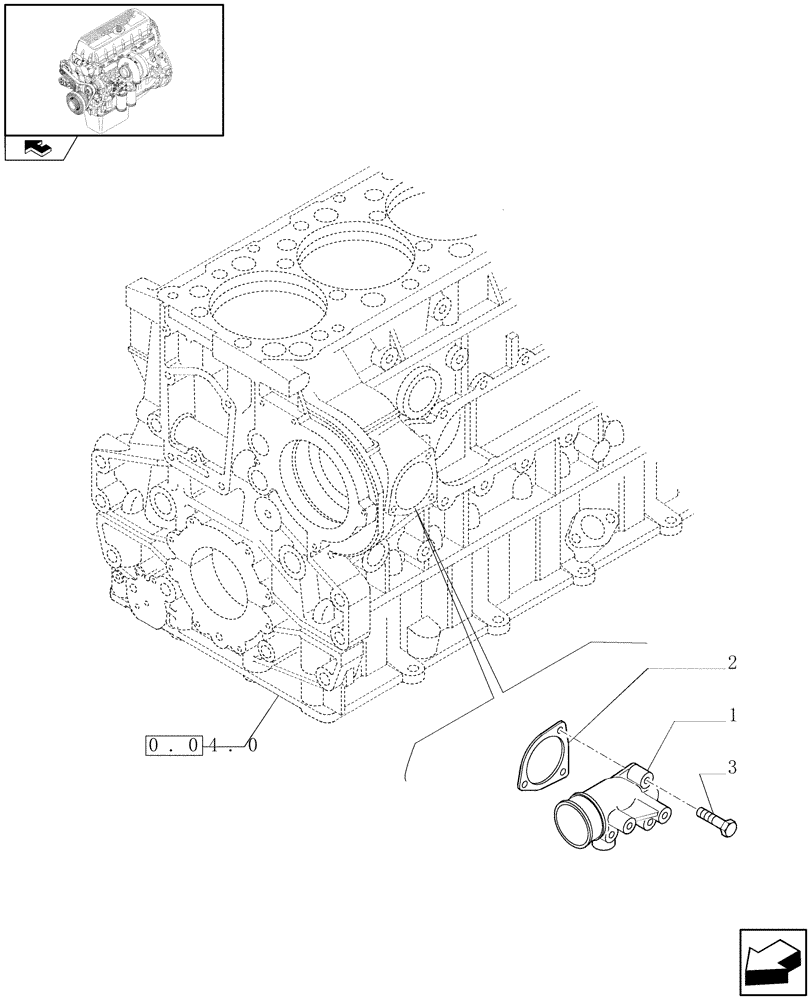 Схема запчастей Case F3AE0684P E909 - (0.32.3) - WATER PUMP PIPES (504061180) 