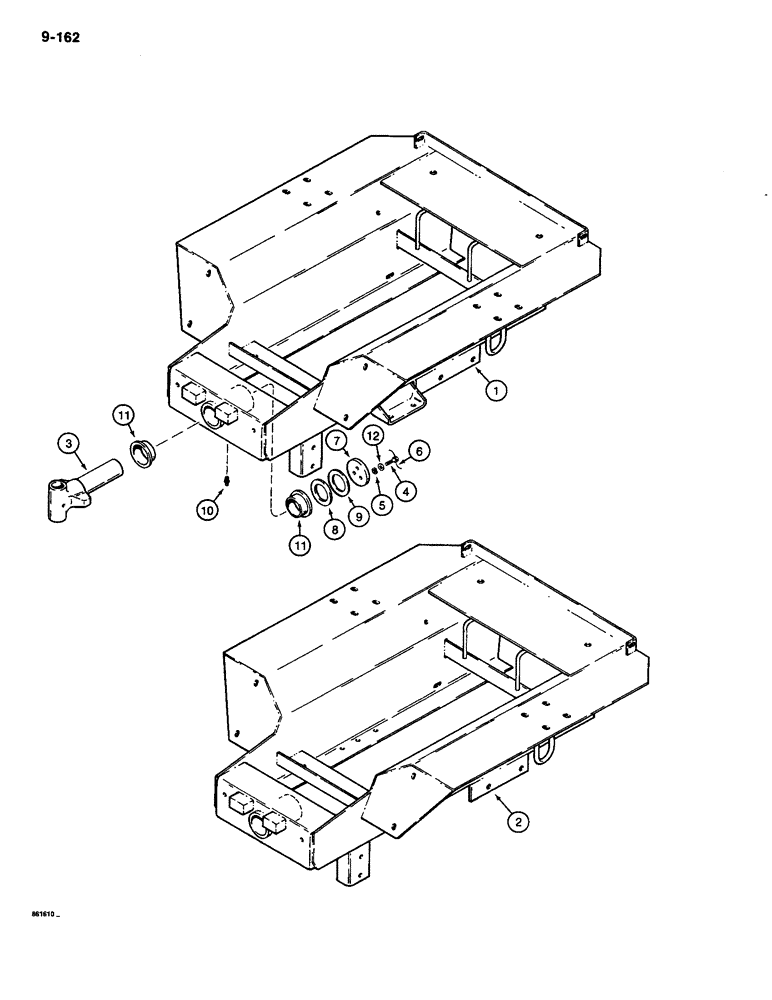 Схема запчастей Case CASE - (9-162) - FRONT FRAME (09) - CHASSIS