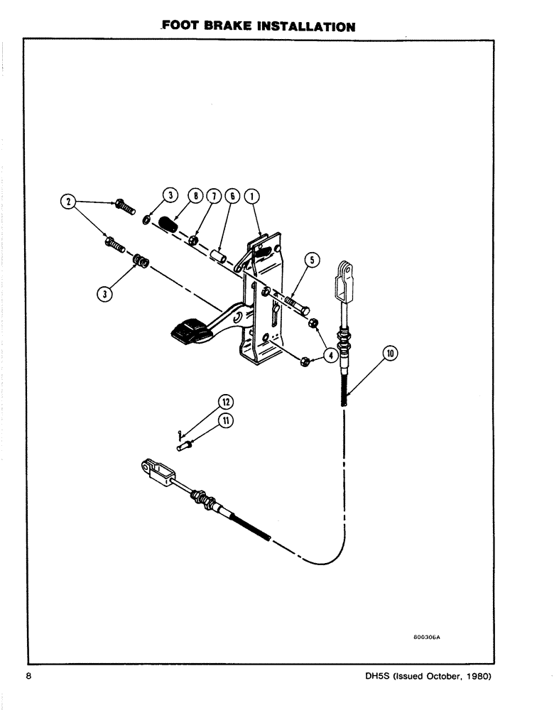 Схема запчастей Case DH5 - (08) - FOOT BRAKE INSTALLATION (33) - BRAKES & CONTROLS