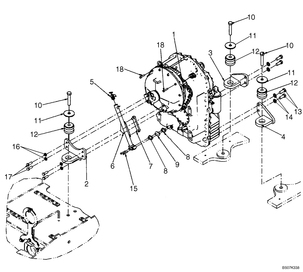 Схема запчастей Case 521E - (06-01) - MOUNTING - TRANSMISSION - TRANSMISSION FILL TUBE (06) - POWER TRAIN