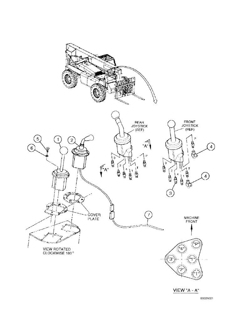 Схема запчастей Case 688G - (8-11B) - LIFT AND CROWD JOYSTICK (688G ONLY, ASN JFE0003612) (08) - HYDRAULICS