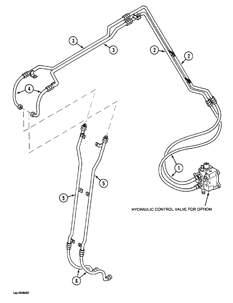 Схема запчастей Case 1088 - (1-24) - PICTORIAL INDEX, OPTIONAL HYDRAULIC CIRCUIT (00) - PICTORIAL INDEX