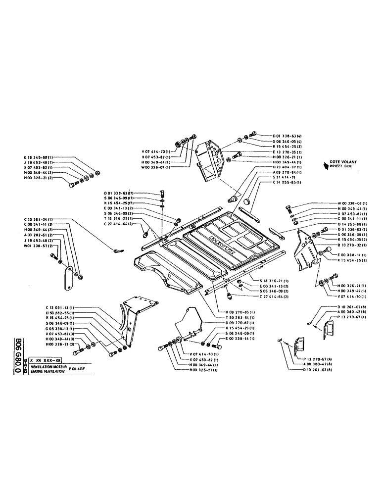 Схема запчастей Case 220 - (B-035) - ENGINE VENTILATION (01) - ENGINE