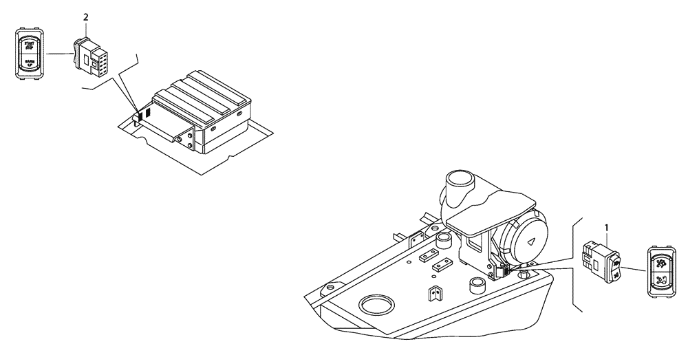 Схема запчастей Case 340 - (67A00001478[001]) - VARIOUS ELECTRICAL EQUIPMENTS - OPTIONAL (55) - ELECTRICAL SYSTEMS