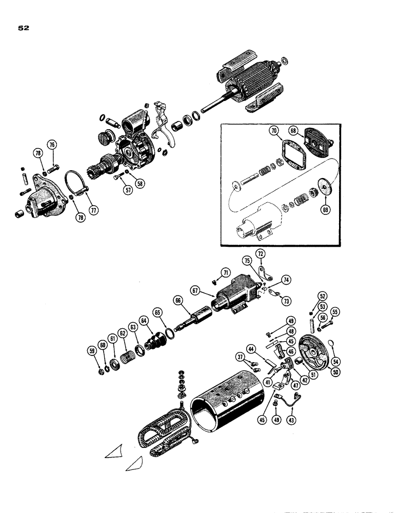 Схема запчастей Case 850 - (052) - R20745 STARTER (06) - ELECTRICAL SYSTEMS