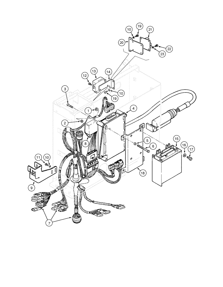 Схема запчастей Case 865 AWD - (04-18[01]) - ELECTRICAL SYSTEM - ELECTRONIC CONTROL UNIT (04) - ELECTRICAL SYSTEMS