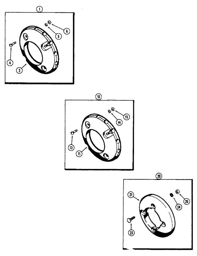 Схема запчастей Case 580B - (161A) - REAR WHEEL WEIGHTS (06) - POWER TRAIN